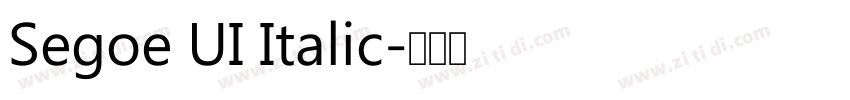 Segoe UI Italic字体转换